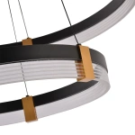 Lampa wisząca Plum 2 śr. 60/40 cm czarno-transparentna LED CCT