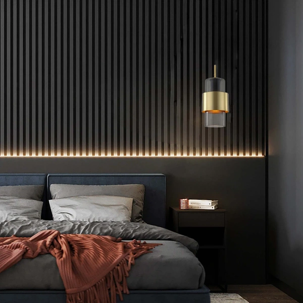 Lampa wisząca Miele dymno-złota 1xE27