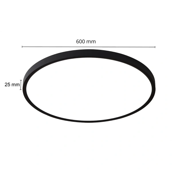 Plafon California 60 cm czarny LED 50W CCT