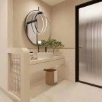 Kinkiet Mirror L czarny LED CCT IP44