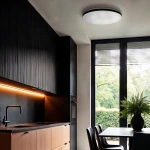 Plafon Babilon okrągły 33 cm czarno-biały LED 4000K