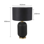 Lampa stołowa Tamiza 65 cm czarna 1xE27