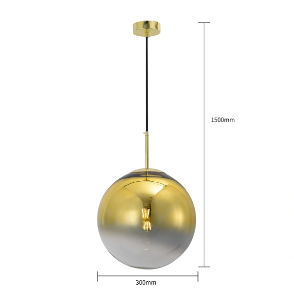 Lampa wisząca Palla duża złota 1xE27