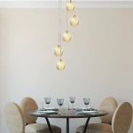 Lampa wisząca Diamond 5 złota LED CCT