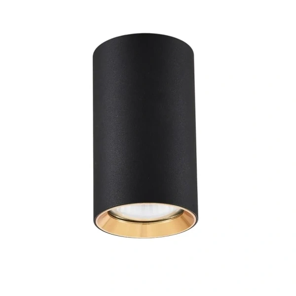 Tuba natynkowa Manacor 13 cm czarno-złota 1xGU10