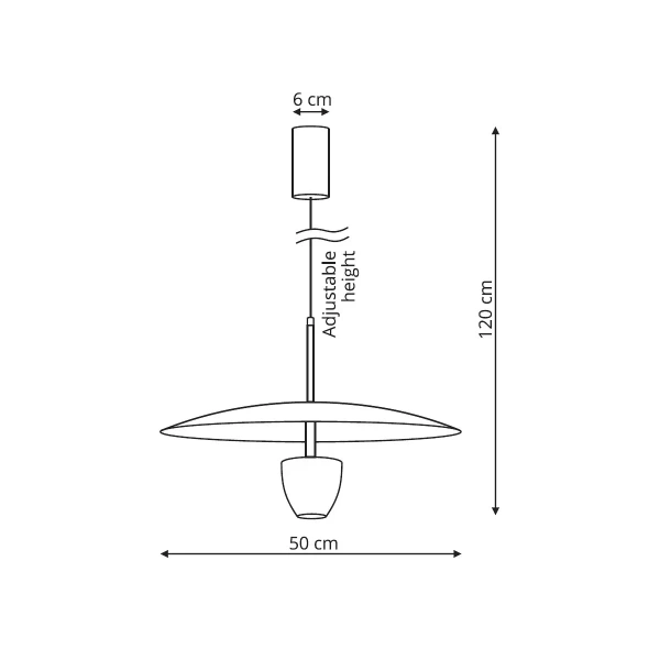 Lampa wisząca Ufo L czarna LED 12W CCT