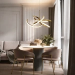 Lampa wisząca Spider 48 cm złota LED 30W CCT