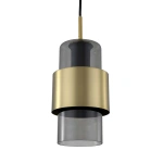 Lampa wisząca Miele dymno-złota 1xE27