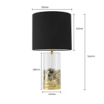 Lampa stołowa Sunflower czarno-transparentna 1xE27