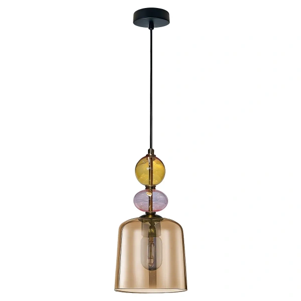 Lampa wisząca Tropea S bursztynowa 1xE27