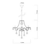 Lampa wisząca Cristallo 3 srebrna 3xE14