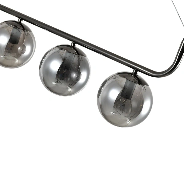 Lampa wisząca Alisa 3 grafitowa z dymionymi kloszami 3xE14