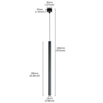Lampa wisząca Lungo 1 czarna 1xG9