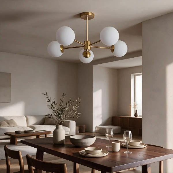 Lampa wisząca Roma 5 złota 5xE14