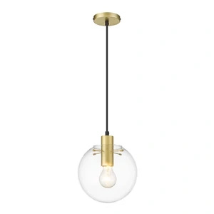 Lampa wisząca Puerto mała złota z transparentnym kloszem 1xE27