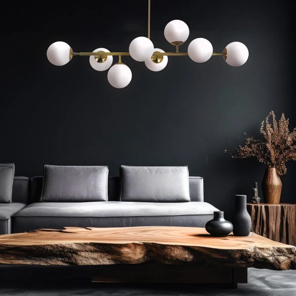 Lampa wisząca Dorado 8 złota 8xE14