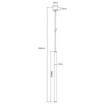 Lampa wisząca Lungo 1 czarna 1xG9