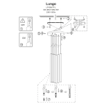 Lampa wisząca Lungo 7 złota 7xG9