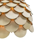 Lampa wisząca Burgo mała drewniana 1xE27