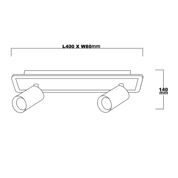 Spot sufitowy Parma 2 biały 2xGU10 + LED 8W CCT