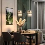 Lampa wisząca Vetro listwa złota 2xE14