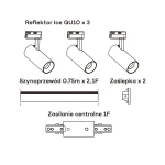 Zestaw szynowy 1F Ice biały 3xGU10