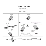 Zestaw szynowy 1F Tokio SET czarny 4xGU10