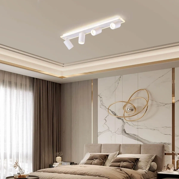 Plafon Parma 70 cm biały 4xGU10 + LED 20W CCT
