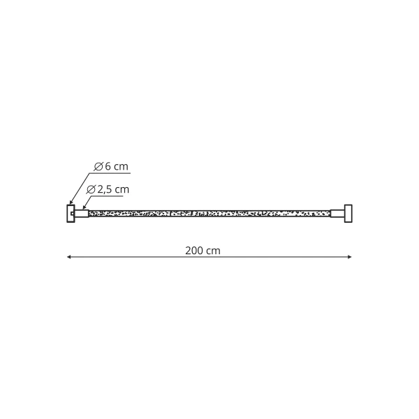 Lampa wisząca Rope Light 2 m biało-złota LED 25W CCT