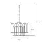 Lampa wisząca Vetro 5 srebrna 5xE14