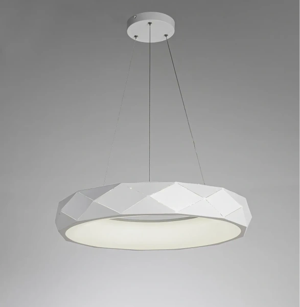 Lampa wisząca Reus biała LED 4000K