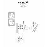 Kinkiet Modern Slim 60 cm czarny LED 3000K IP44