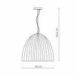 Lampa wisząca Elva 50 cm biała 1xE27