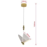 Lampa wisząca Mariposa 1 złota LED 8W CCT