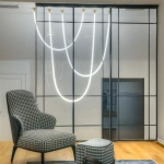 Lampa wisząca Rope Light 3 m biało-złota LED CCT