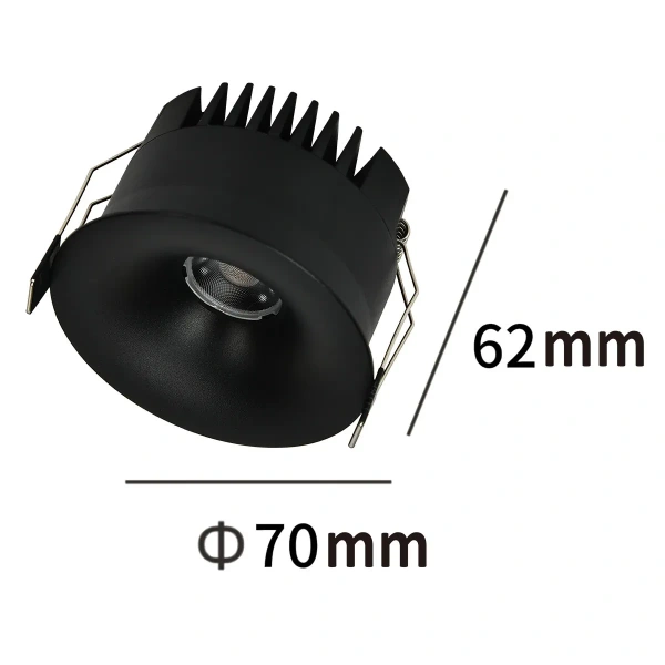 Oczko podtynkowe Zyra czarne LED 10W CCT