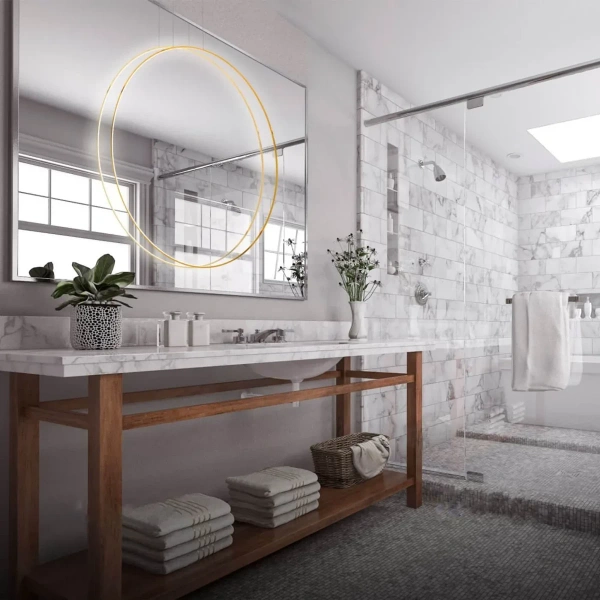 Lampa wisząca Mirror S złota LED 3000K IP44