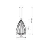 Lampa wisząca Frusta długa czarna