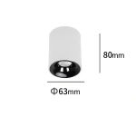 Oprawa natynkowa Tom biało-czarna LED 10W CCT