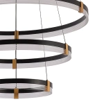 Lampa wisząca Plum 3 śr. 80/60/40 cm czarno-transparentna LED CCT