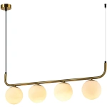 Lampa wisząca Alisa 4 złota z białymi kloszami 4xE14
