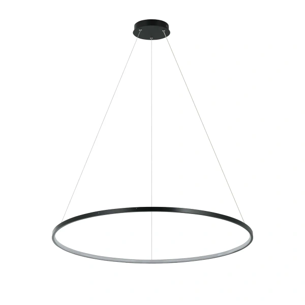 Lampa wisząca Ring 80 cm czarna LED CCT