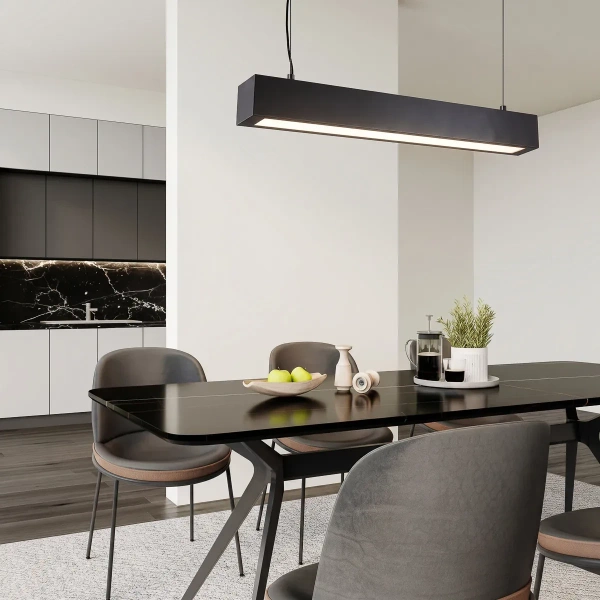 Lampa wisząca Ibros 63 cm czarna LED 18W CCT