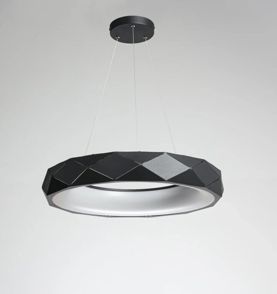 Lampa wisząca Reus czarna LED 4000K