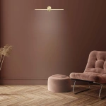Kinkiet Modern Slim 40 cm złoty LED 3000K IP44