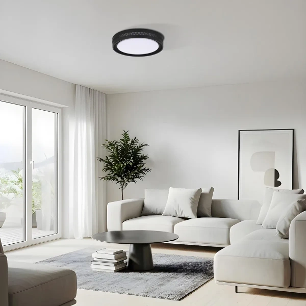 Plafon Ronda 40 cm czarny LED 25W CCT