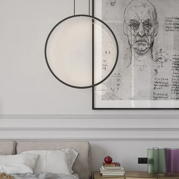 Lampa wisząca Mirror S czarna LED CCT IP44
