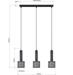Lampa wisząca Amo czarna 3xE27