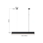Lampa wisząca Luci M czarna LED 32W CCT