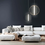 Lampa wisząca Treviso duża złota LED CCT